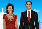 العاب تلبيس اوباما وزوجتة
